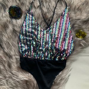 Sequined bodysuit